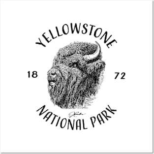 Yellowstone National Park, Tough Old Bison Posters and Art